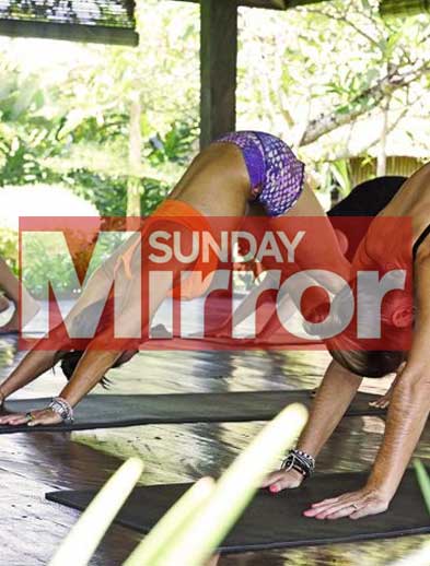 Sunday Mirror Newspaper yoga shot Bliss retreat Bali