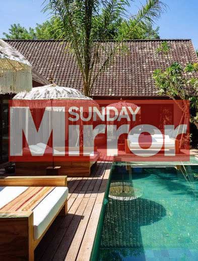 Sunday Mirror Newspaper features Bliss Retreat Bali