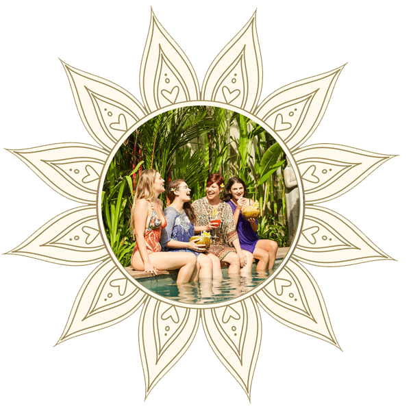 Women at a Bali Yoga Retreat