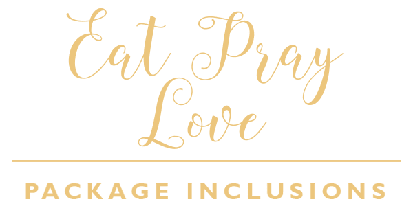 Eat, Pray, Love Package Inclusions