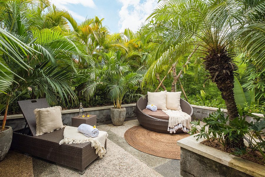Relaxing in blissful outdoor area, Bali retreats, Bliss Sanctuary For Women, New Canggu Sanctuary