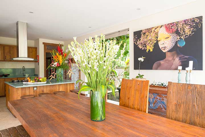 Bliss Sanctuary For Women, Canggu Bali, gorgeous dining area, wellness retreat