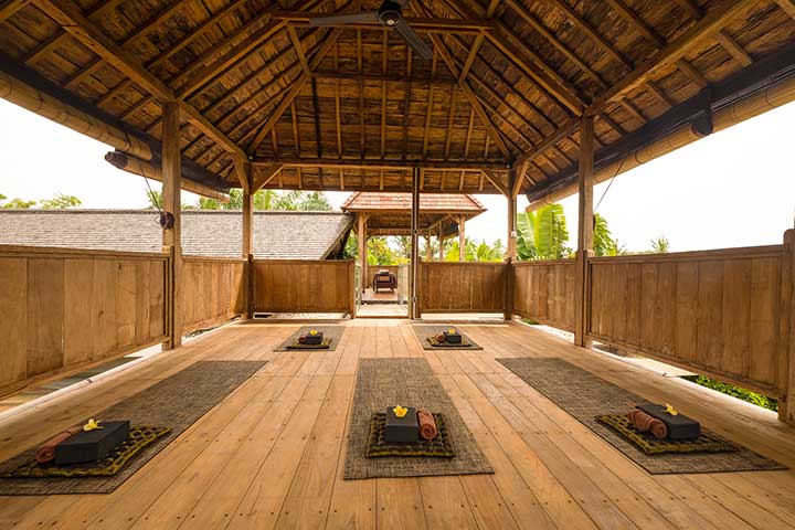 Yoga shala at Bliss Sanctuary for Women, Canggu, Bali