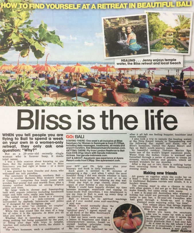 The Sun: Bliss is the life