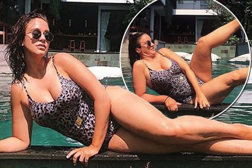 Vicky Pattison falls in pool at Ubud Bliss Bali retreat